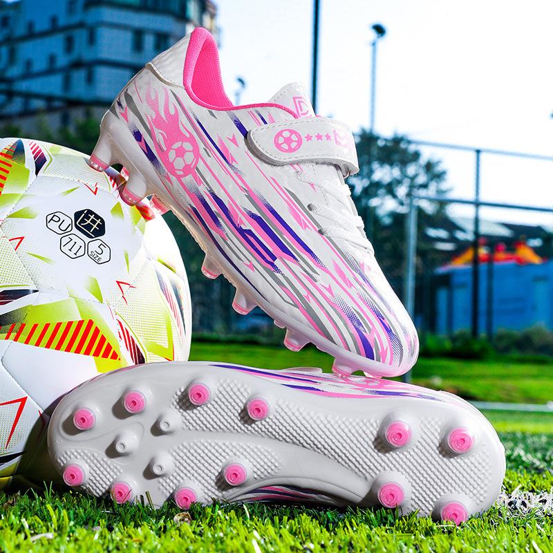 New Velcro children's football shoes boys and teenagers students TF broken nails AG long nails competition training shoes
