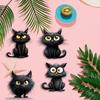 10/20Pcs Halloween Black Cat Hanging Decoration Indoor Outdoor Car Rearview Mirror 2D