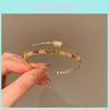 Geometric Zircon Rectangular Double Layer Bracelet For Elegant Office Wear