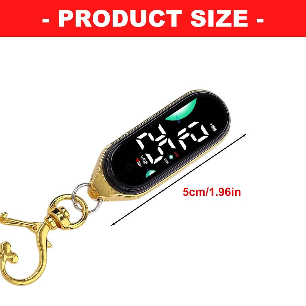 Led Electronic Hanging Watch Keychain Pocket Watch Keyring Hanging Watch Night Lights Touchs Digital Watch Gift