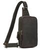 Simple Style Leather Chest Bag Crazy Horse Leather Retro Chest Pack Sling Bag Crossbody Chest Packs Thick Cowhide Men's Bags