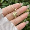 18K Gold Plated Horse Element Series Multi Style Zircon Madonna Love Cross Necklace Classic Simplicity