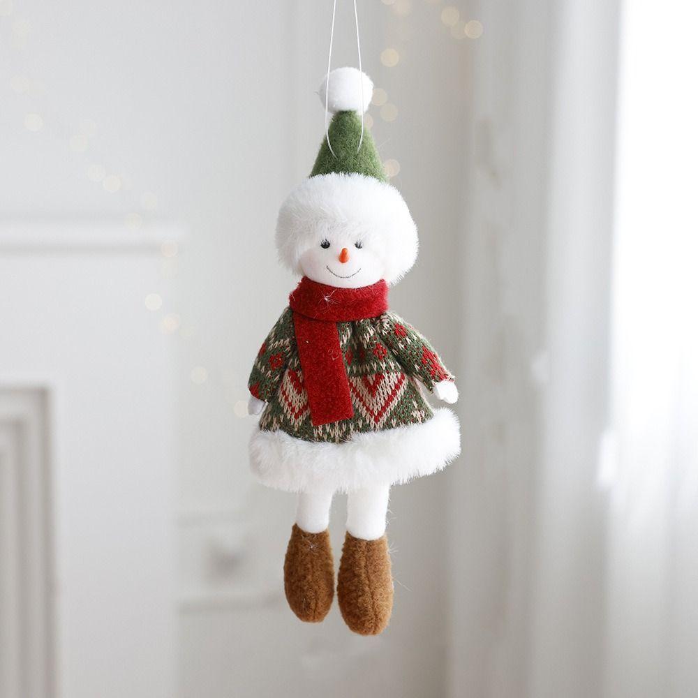 Cartoon Santa Claus Hanging Ornaments Elk Snowman Girl Christmas Tree Decoration  Party Favors