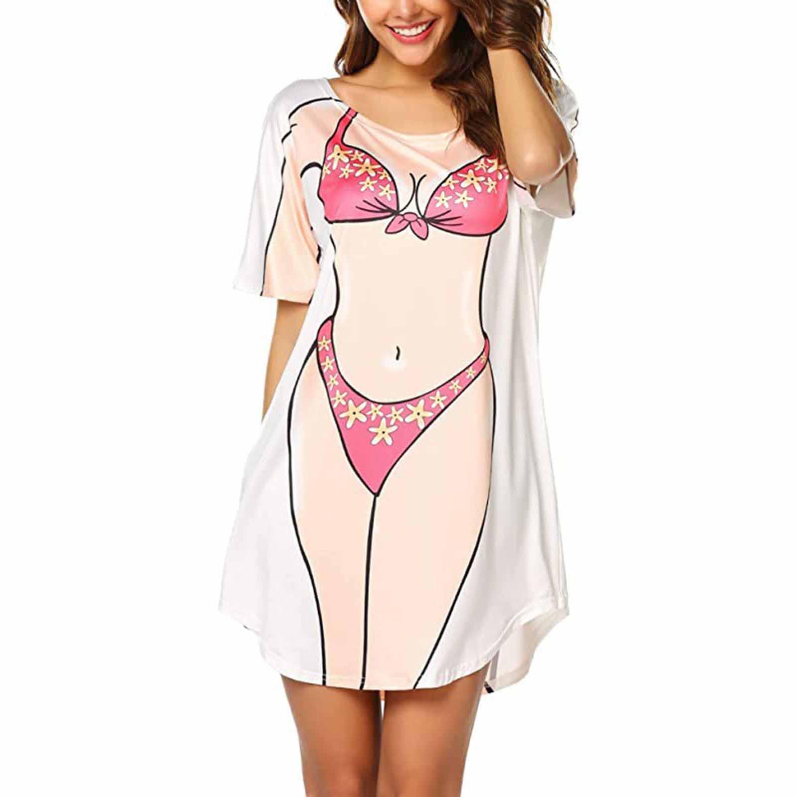 

Женское свободное повседневное пляжное платье с короткими рукавами, сексуальное бикини с принтом XL розовый