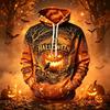 Men's Casual Hoodie Long Sleeve Sweatshirt with Halloween Graphic Print for Fall