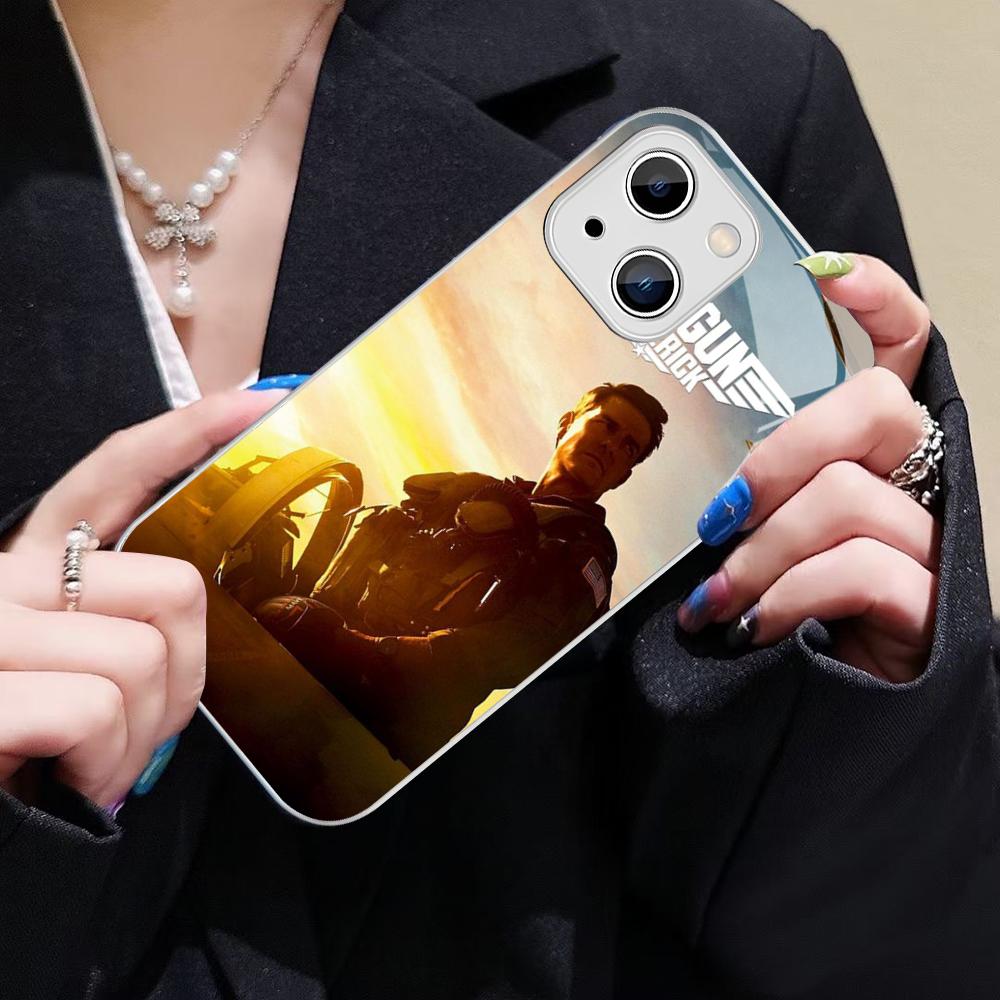 Movie Top Gun Maverick Phone Case For IPhone 14 13 12 Mini 11 Pro XS Max X XR 14 Plus Tempered Glass Cover