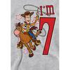 Toy Story Childrens/Kids IÂ´m 7 Woody Heather Birthday Pullover Hoodie