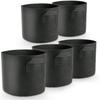 5PC Round Fabric Pots Plant Pouch Container Bag Aeration Pot Container Plant Bag