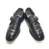 Vintage 70s Hanover True Tred Monk Strap Shoes Black 6.5 D/E 24.5(USED)