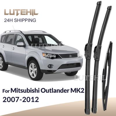 Für Mitsubishi Outlander 2 2007-2012 2008 2009 Scheibenwischer Vorne & Hinten Wischerblätter Windschutzscheibe Windschutzscheibe Fensterwischer 24"+21"+12\"