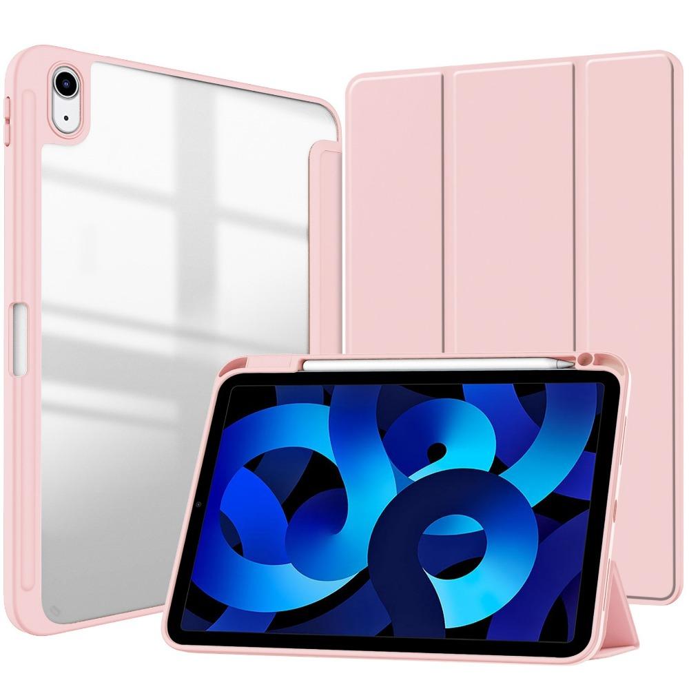Leather Case for iPad Pro11 2025 iPad Air13 with Transparent Pencil Slot Acrylic Protective Cover
