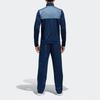 Adidas Tracksuit Color Block Stand Collar Zip Up Jacket And Straight Leg Pants Casual Sports Set Men Tracksuits Dark-Blue CD6603