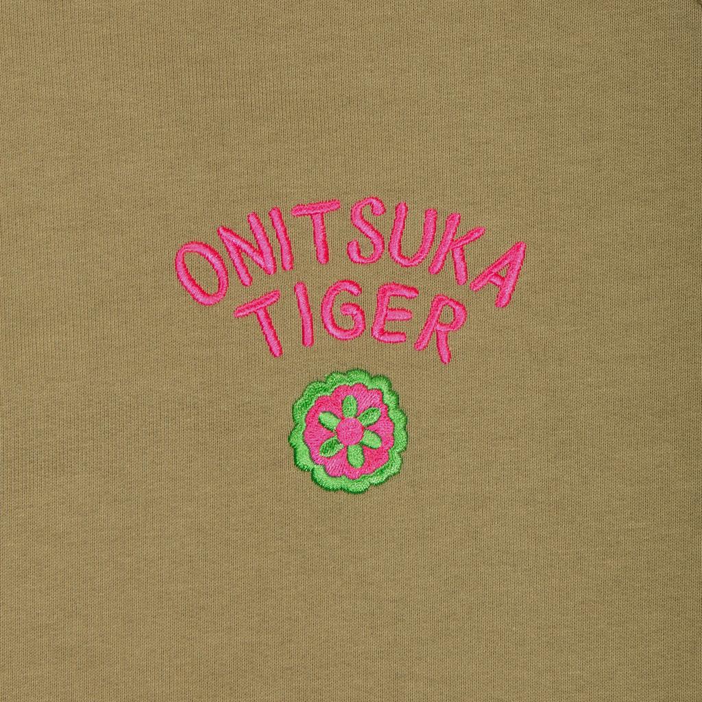 ONITSUKA TIGER Sweat Top Raglan Printed Crew Neck Long Sleeve Sweatshirt Unisex Tops Light-Brown 2183B619-250