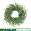 24in Norfolk Pine Wreath for Front Door Artificial Christmas Wreaths Faux Green Wreath for Wall Window Indoor Outdoor Xmas Decor