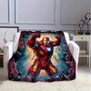 1pc Iron Man Printing Blanket - Soft, All-Season Throw for Living Room, Bedroom,Personalized Gift with Adorable Cartoon Design