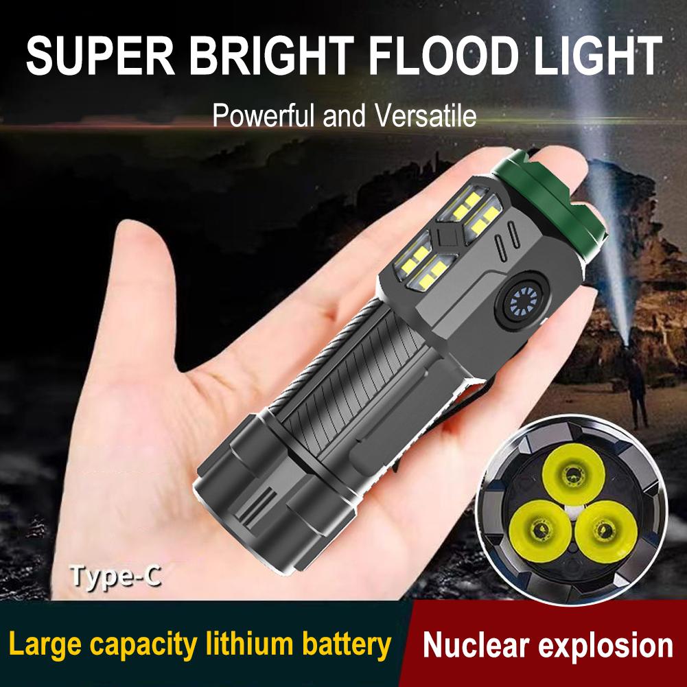 Outdoor Car Mounted Magnetic Adsorption Side Lights COB Light Charging Flashlight Three Type-c Eye LED Work K4M7