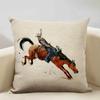 Watercolor Animal Horse Chicken Lizard Cow Antelope Decorative Pillow Case 45x45cm Cushion Cover for Sofa Home Decor