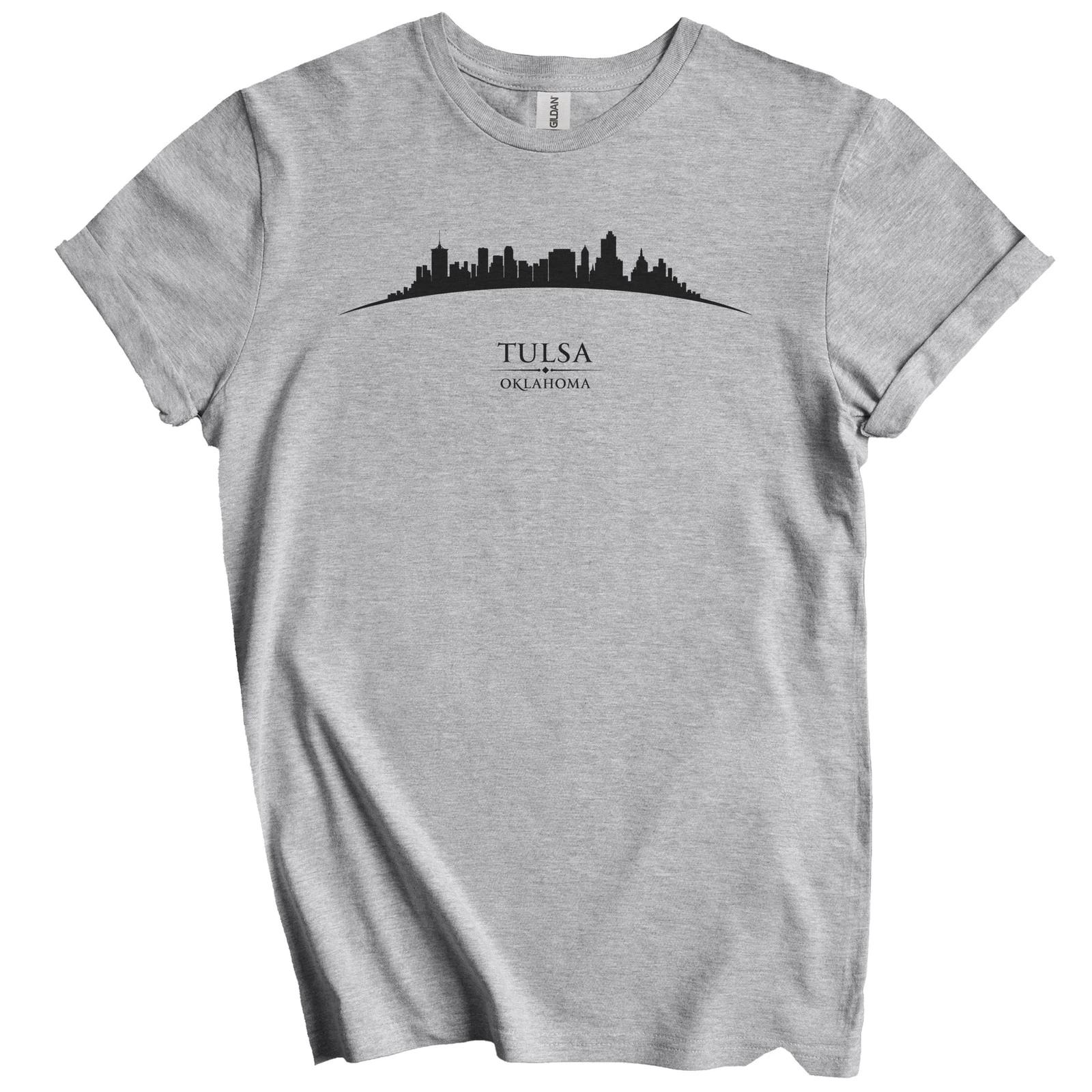 Tulsa Oklahoma Cityscape Downtown Skyline T-Shirt S