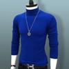 Sweater Men's Half-high Collar Autumn and Winter Models Trend Solid Color Autumn Knit Sweater Middle Collar Bottoming Shirt