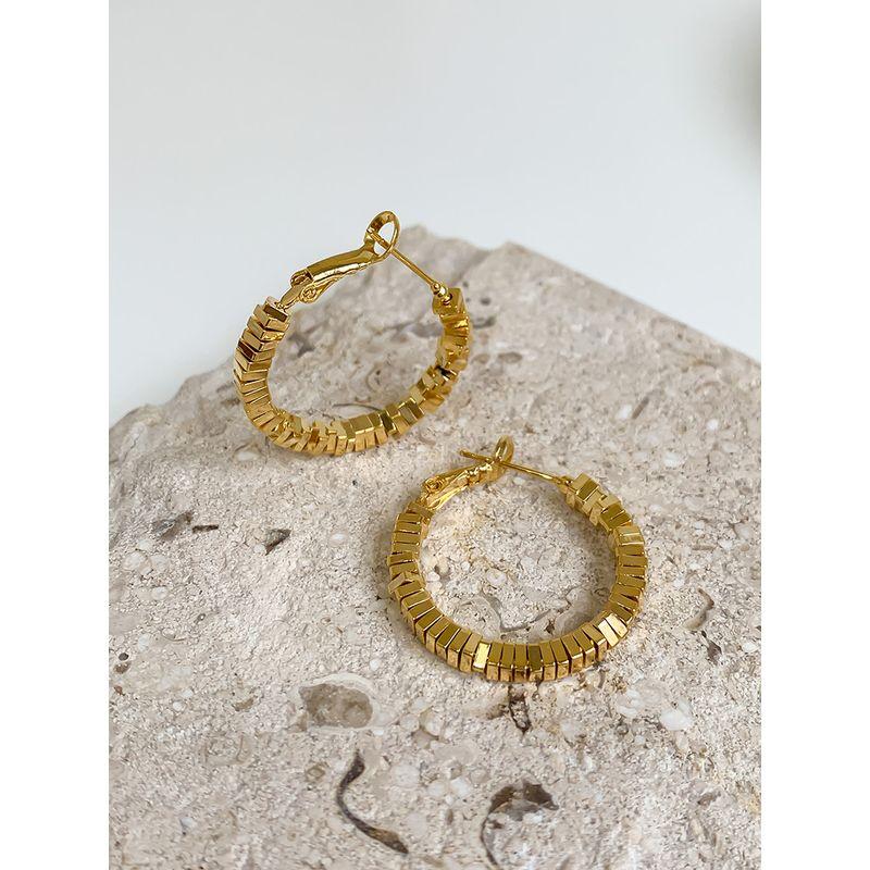 

Silver Needle Fashion Special-Interest Design Metal Small Square Small Pieces of Silver Earrings Cold Wind Ear Ring Fashionmonger Personalized Women Gold