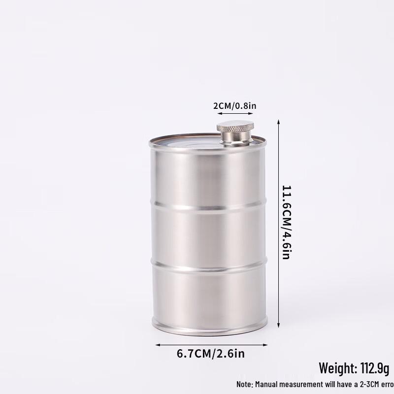 Stainless Steel Irregular Cylindrical Hip Flask