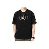 Jordan Vintage Letter Print Basketball Sports Round Neck Short Sleeve T-Shirt With Drop Shoulders Men Tops Black DA6513-010