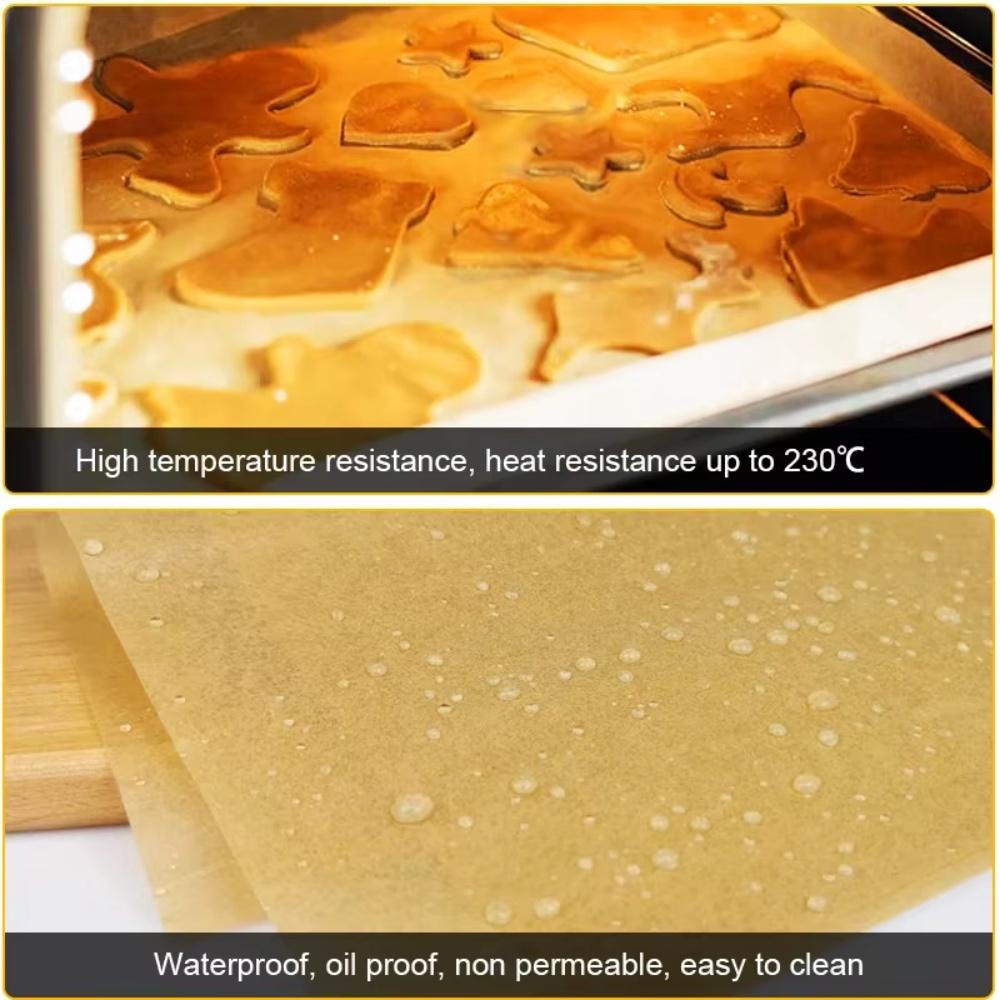 100Pcs Parchment Paper Baking Sheets Non-Stick Precut Baking Parchment Baking Paper Will Not Curl Burn Wax Paper