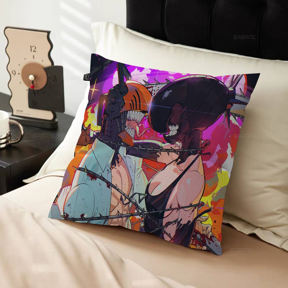C-Chainsaw Man Reze Personalized Pillow Dust Cover Bedroom Kids Party Decoration Pillowcase Birthday Children Gift