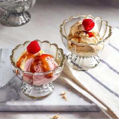 Dessert Glass Cup Ice Cream Pudding Dessert Transparent Mugs Perfect Kitchen Accessories for Ice Cream Fruit Juice Salad