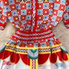 Summer Women Vintage Print Designer Runway Dresses Fashion Long Midi Party Shirt Dress