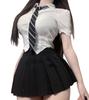 High School Girl Cosplay Uniform Student Clothing Pleated Skirt Tie Short Sleeve Shirt Set School Girls Uniform High School Girl Sailor Uniform JK
