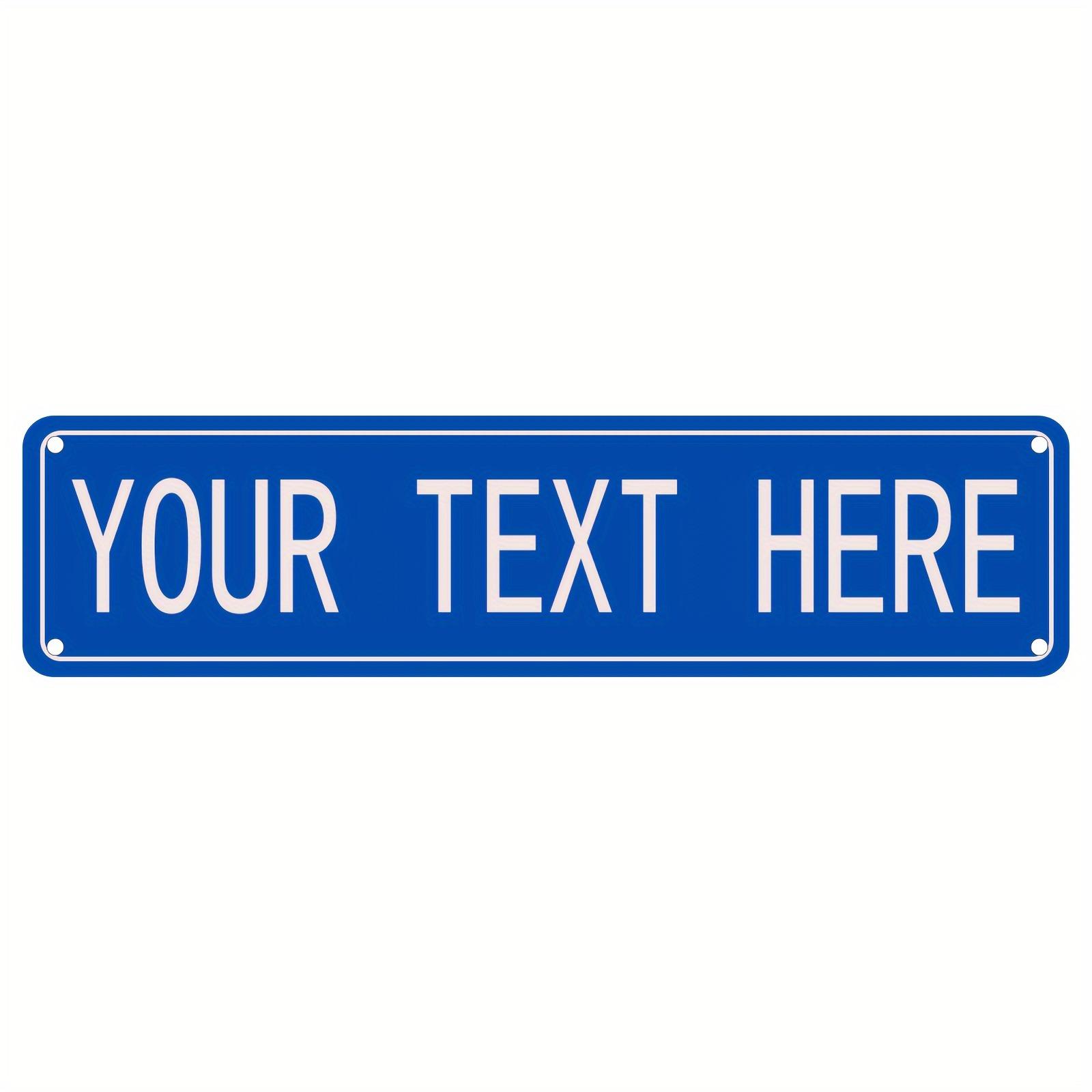 

Custom 4x16 Inch Aluminum Metal Sign Vintage Street Plate Decor for Indoor Outdoor Wall Art синій