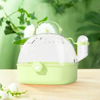 Cage de transport pour animaux de compagnie transparente et robuste Cage pour hamster respirante et anti-évasion avec abreuvoir Maison pour animaux de compagnie ventilée pour petits animaux