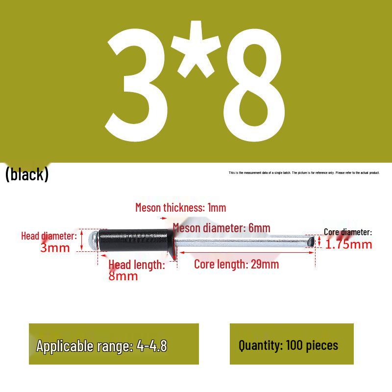 Stainless Steel Countersunk Flat Head Aluminum Open-End Pop Rivet for Decoration