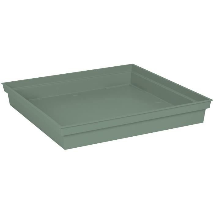 Square Saucer 40 Cm - EDA - Tuscany - 40 X 40 X H. 5.9 Cm - Laurel Green