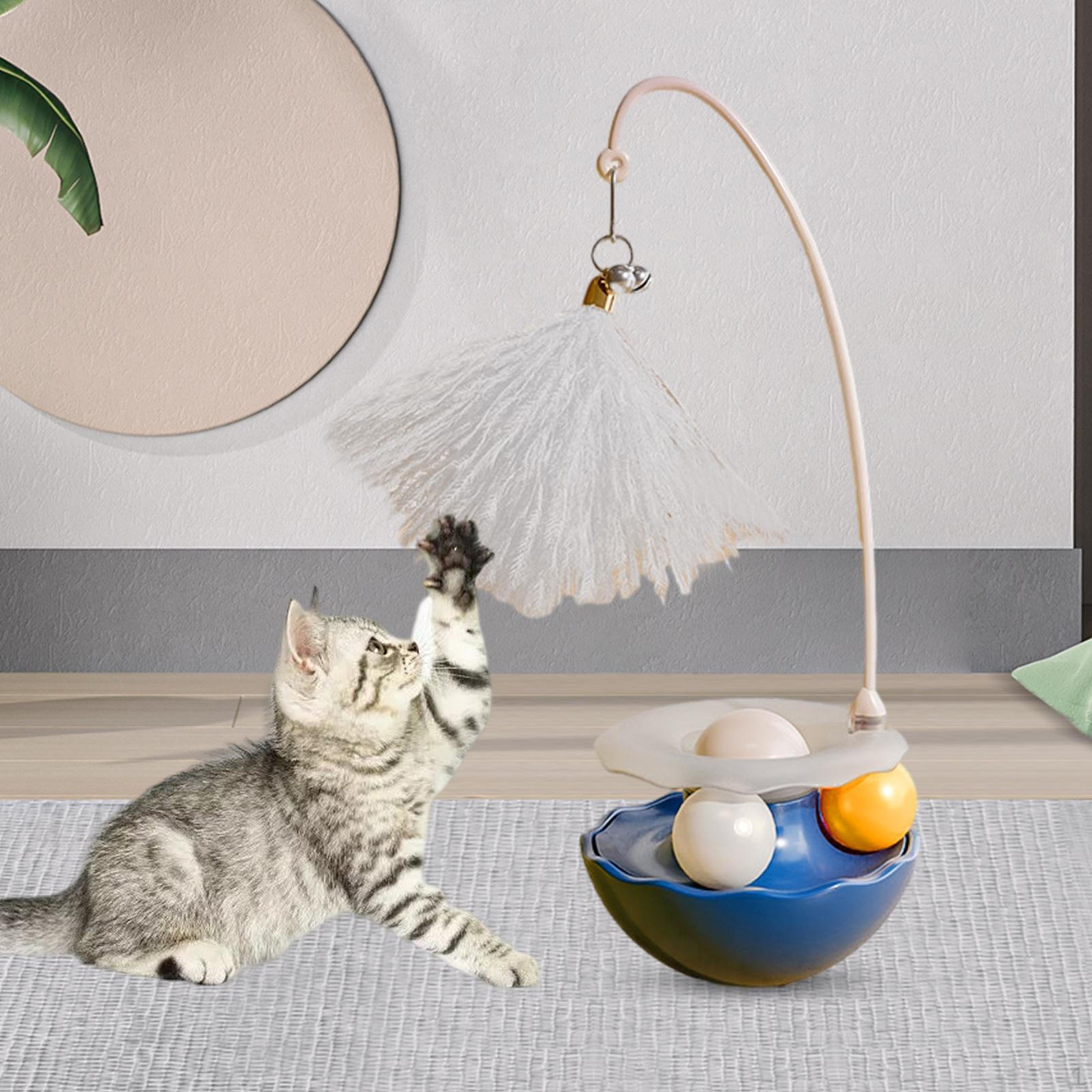 

Cat Toy Roller Интерактивные шарики Трек-чеканка с игрушками-тизерами синий