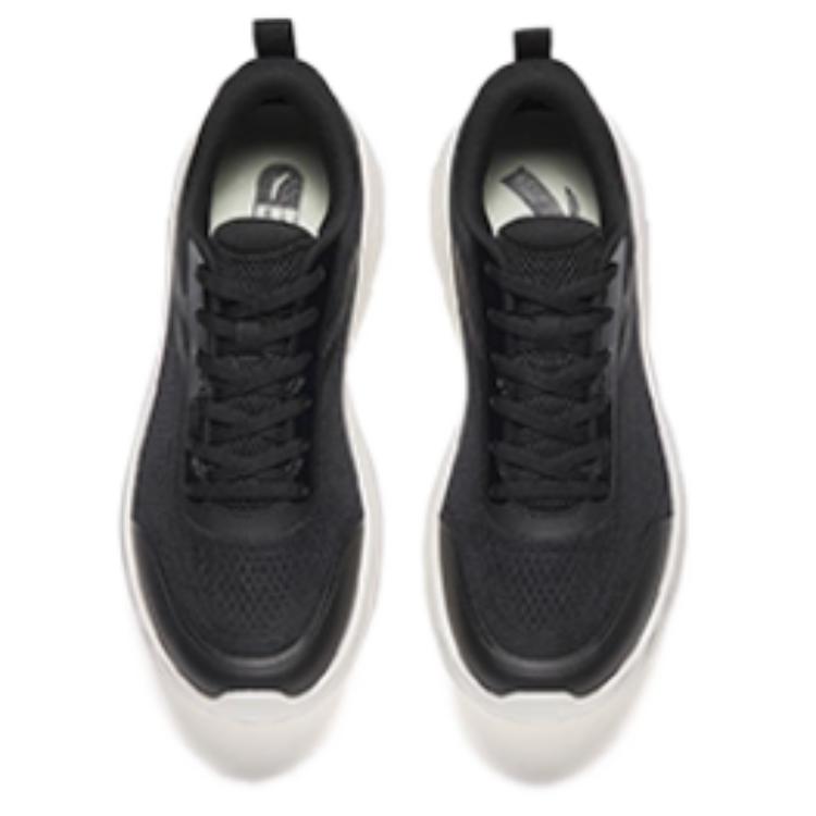 Anta Comfortable Fashion Versatile Shock Absorbing Wear Resistant Low Top Casual Shoes Men sneaker Basic-Black 912517752-4