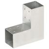 VidaXL Connecteurs de poteau 4 pcs Forme en L Métal galvanisé 71x71 mm