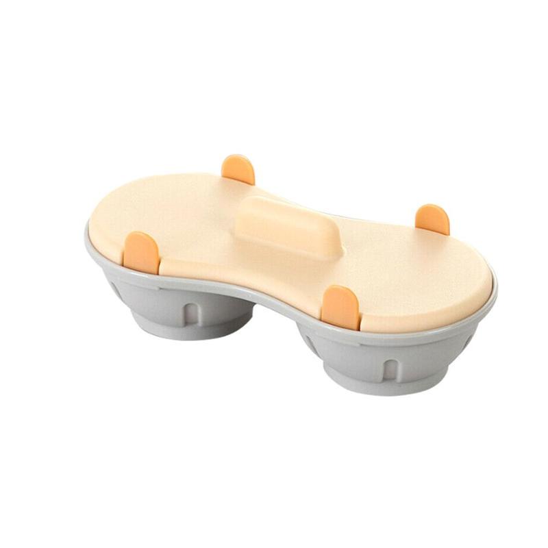 Microwave Double Egg Poacher Maker Poached S Cooker Steamer Dishwasher Heat Resistant    Kitchen Gadget