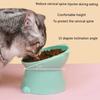 Pet Bowl Water Food Feeding Dish Plate Pet Supplies Cartoon Cat Shape Tilted Anti-overturn Raised Base Protect Cervical Spine