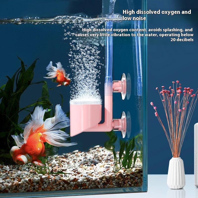 Aquarium Fish Tank Air Pump With Suction Cup Mini Bubble Tray Air Purifier Ultra Dense Bubble Rock Oxygenation Accessories
