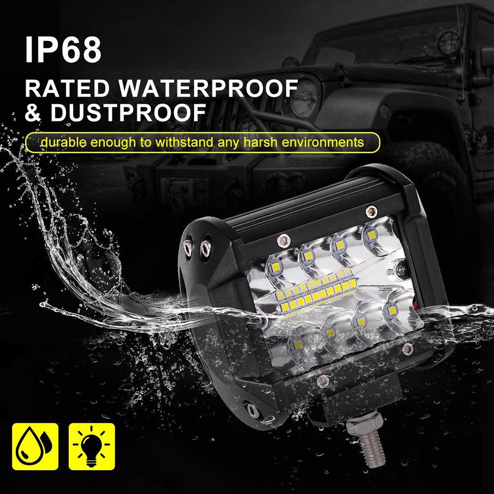 2PCS LED Light Bar Tow Hitch Hook Lights Bar 4x4 Off Road Ditch Lamp Spotlights Holder 12-24V Headlights for Truck Tractor Atv
