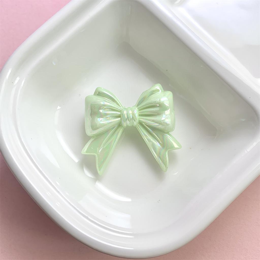 Z87 5Pcs/bag 32*36mm Big Bow Bowknot Acrylic Pendants For Crafted Beading Necklace Bracelet Keychain Jewelry Making Beads Gift