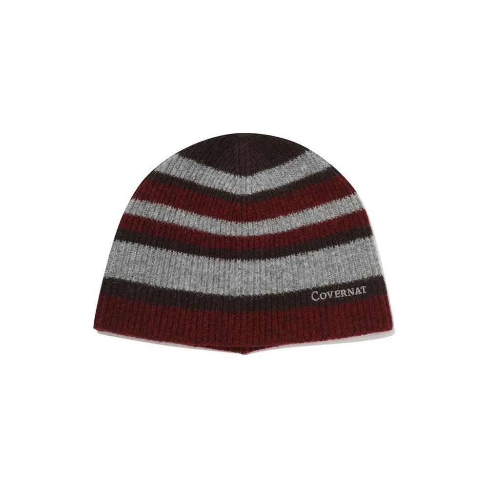 Logo Stripe Uncuff Beanie Wine CO2504CA11WI 279682 F