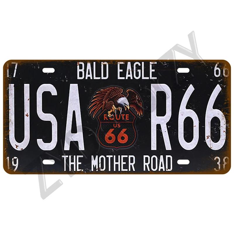 Metal Sign Art Bar Club Plaque Home Tire Shop Wall Art Decor Gas Route 66 Arts Plate Garage Tin Sign Poster Vintage Car TinPlate