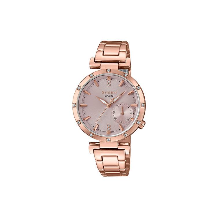 

Женские часы CASIO SHEEN Золотые SHE-4051PG-4A SHE-4051PG-4A Rose Gold Watch Dial