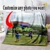 Customize Photo Customize Image Blanket Cozy Personalized Blanket Soft Warm Cozy Perfect for Picnics Office Couch Home Decor Four Seasons Multipurpose