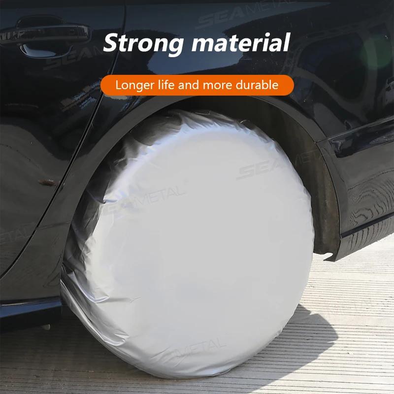 Waterproof, UV Resistant, Rust Proof, Elastic Band Sunscreen Rainproof Mud Protection 1 Universal Spare Tire Cover for Car Tires