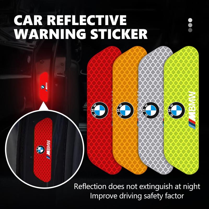 BBKK9 Car Warning Reflective Tape Strips Safety Mark Reflector Sticker For BMW M3 M5 X3 E93 F10 F20 F30 F40 F15 F25 F26 F31 F49 F86