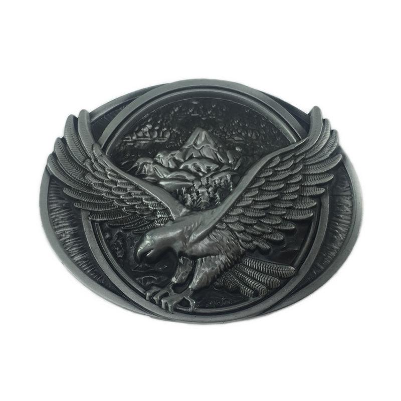 Men's Punk Cowboy Western-Style Belt Buckle – Mountain Eagle Design